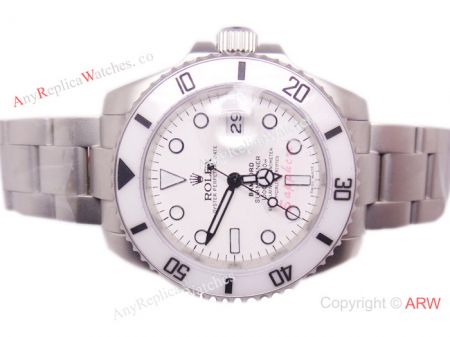 High Quality Rolex Bamford Submariner Watch SS White Ceramic Bezel